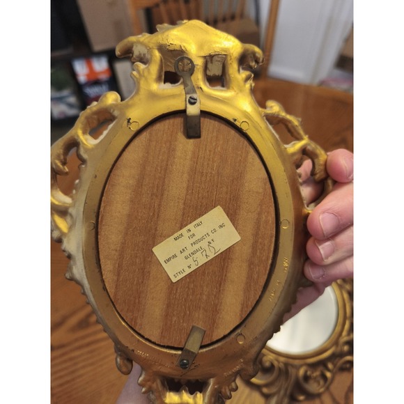 Vintage Victorian Syroco Art With Picture Frames And Mirror Made In Italy Set - Picture 11 of 15